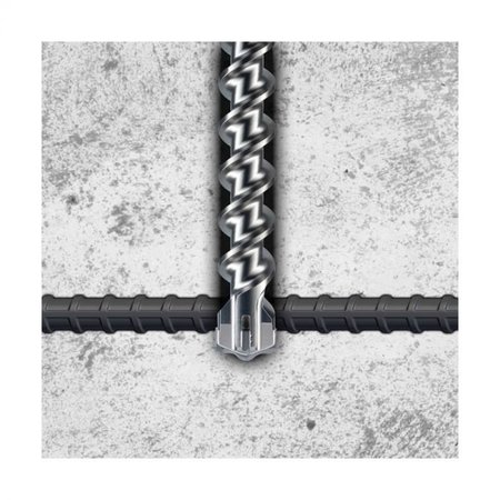 LACKMOND Beast Masonry Drill, 114 Drill Size, 22 Overall Length, 17 Cutting Depth, 4 Flutes, Spiral Flut SPLINE411417